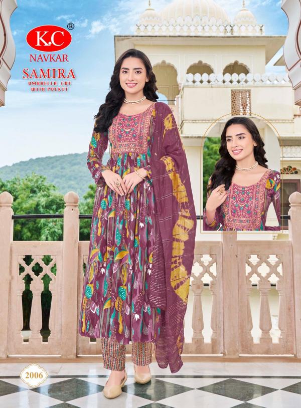 Kc Samira Vol 2 Rayon Printed Kurti Bottom With Dupatta